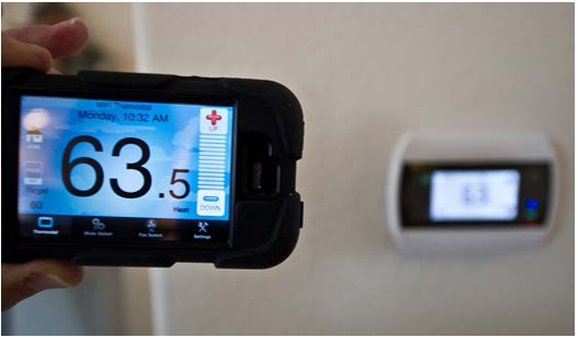 Fig. 3. A smartphone app for smart homes. Photo sourced from NREL database, PIX 20284.