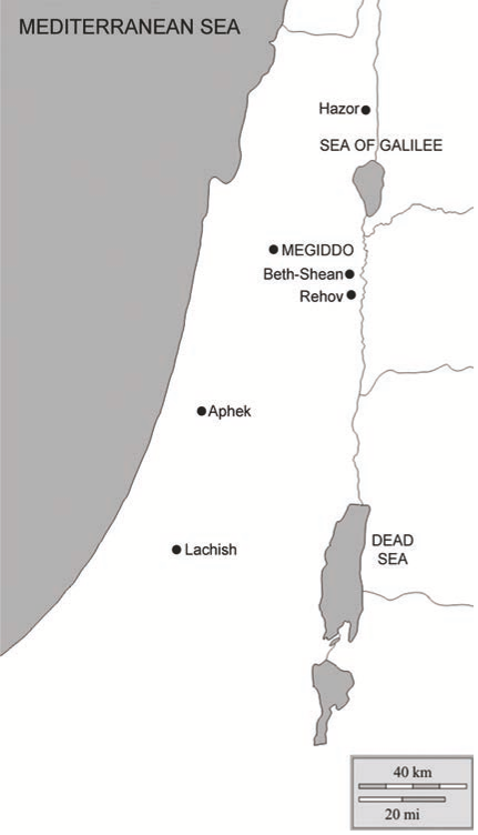 Figure 1 Map of southern Levant showing the Iron Age sites mentioned in the article.